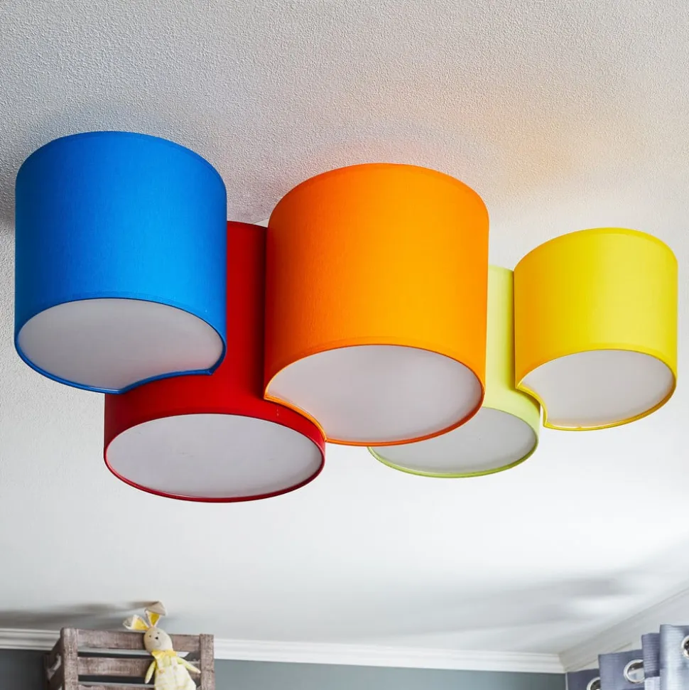 Loftlampe Mona med 5 lyskilder, flerfarvet
