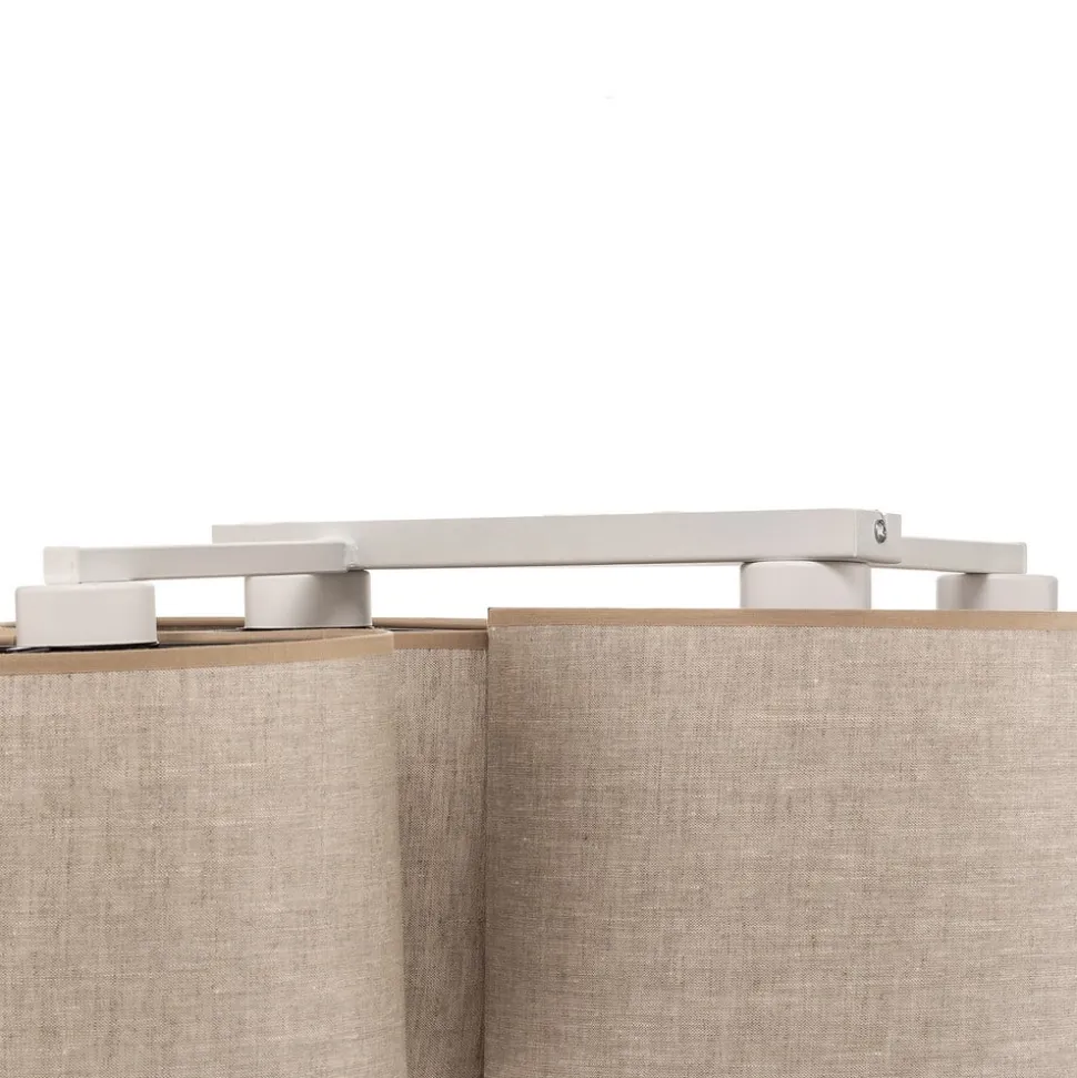 Loftlampe Mona Nature, 4 lyskilder, naturfarvet hør