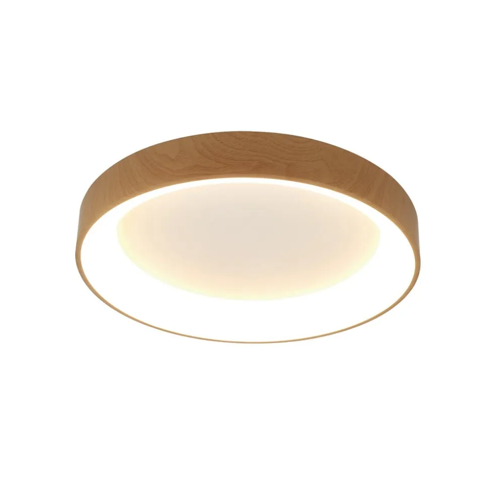 Loftlampe Niseko II CCT fjernbetjening Ø38cm træfarvet