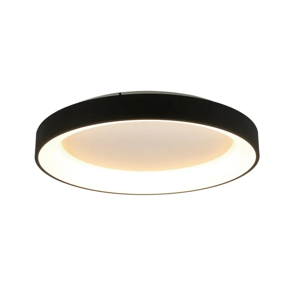 Loftlampe Niseko II CCT fjernbetjening, Ø 65 cm, sort