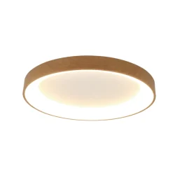 Loftlampe Niseko II CCT fjernbetjening Ø78cm træfarvet