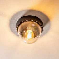 Loftlampe Nook med klar skærm, sort