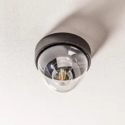 Loftlampe Nook med klar skærm, sort