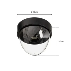 Loftlampe Nook med klar skærm, sort