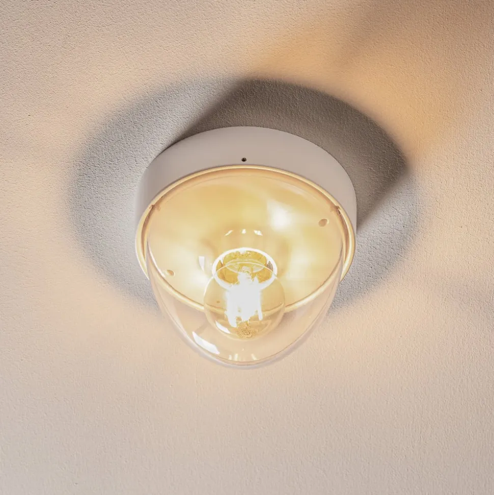 Loftlampe Nook med klar skærm, hvid
