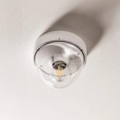 Loftlampe Nook med klar skærm, hvid