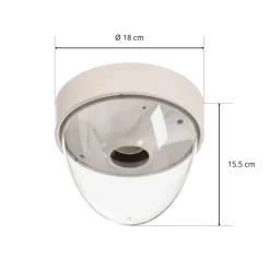 Loftlampe Nook med klar skærm, hvid