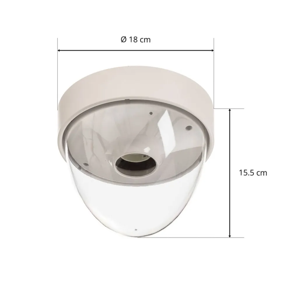 Loftlampe Nook med klar skærm, hvid