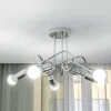 Loftlampe Oxford, krom, 5 lyskilder, Ø 47 cm, metal
