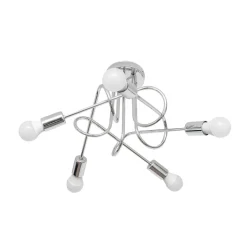 Loftlampe Oxford, krom, 5 lyskilder, Ø 47 cm, metal
