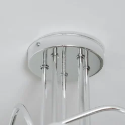 Loftlampe Oxford, krom, 5 lyskilder, Ø 47 cm, metal