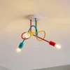 Loftlampe Oxford med 3 lyskilder orange/rød/turkis