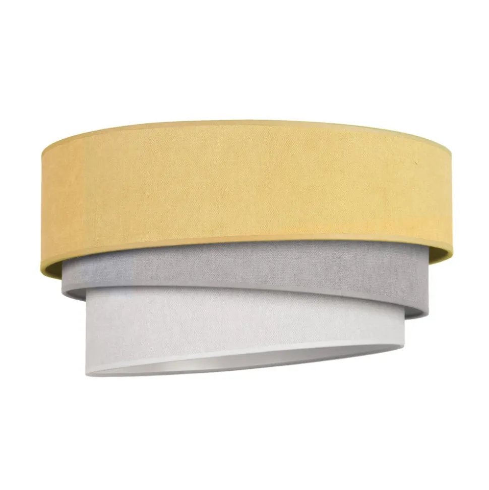 Loftlampe Pastell Trio Ø 45 cm sennepsfarvet/grå/lysegrå