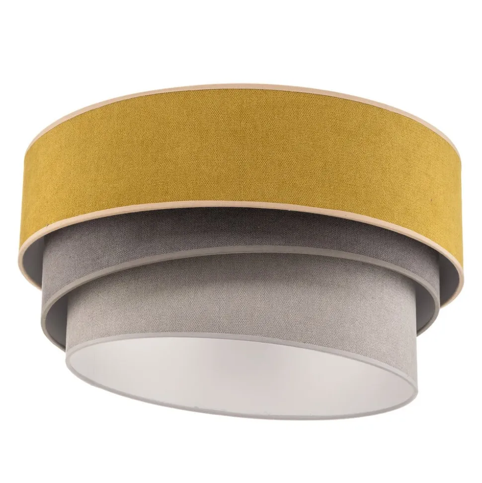 Loftlampe Pastell Trio Ø 45 cm sennepsfarvet/grå/lysegrå