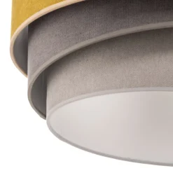 Loftlampe Pastell Trio Ø 45 cm sennepsfarvet/grå/lysegrå
