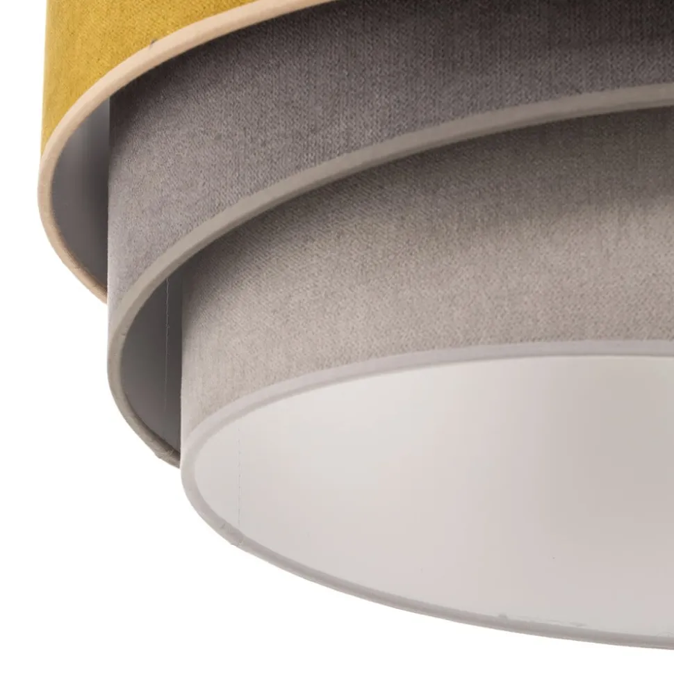 Loftlampe Pastell Trio Ø 45 cm sennepsfarvet/grå/lysegrå