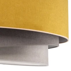 Loftlampe Pastell Trio Ø 60 cm sennepsfarvet/grå/lysegrå