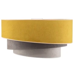 Loftlampe Pastell Trio Ø 60 cm sennepsfarvet/grå/lysegrå