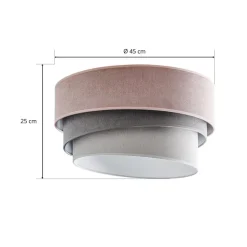 Loftlampe Pastell Trio Ø 45 cm pink/grå/lysegrå