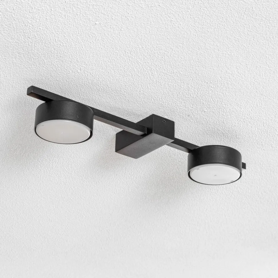 Loftlampe Pills II, sort, 2 lyskilder