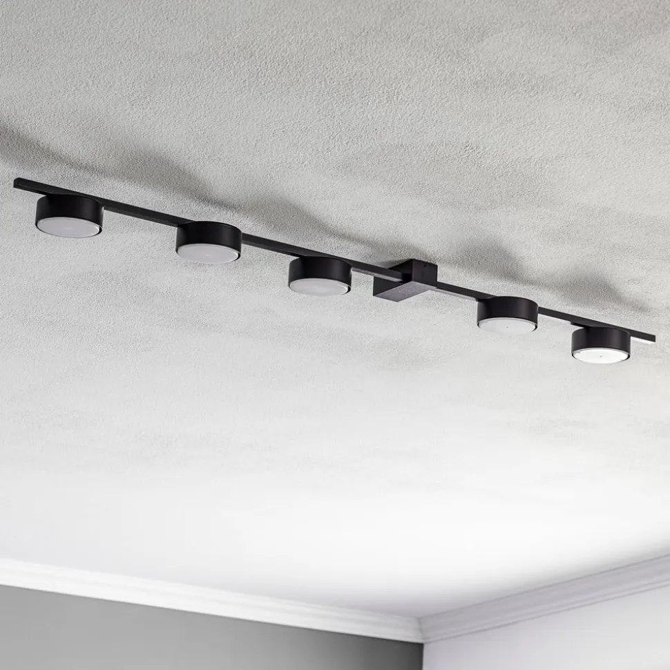 Loftlampe Pills V, sort, 5 lyskilder