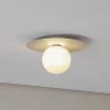 Loftlampe Pixie, beige, glas, Ø 25 cm, kugle, G9