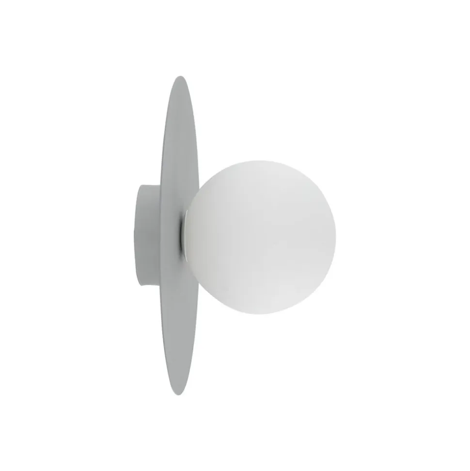 Loftlampe Pixie, grå, glas, Ø 25 cm, kugle, G9