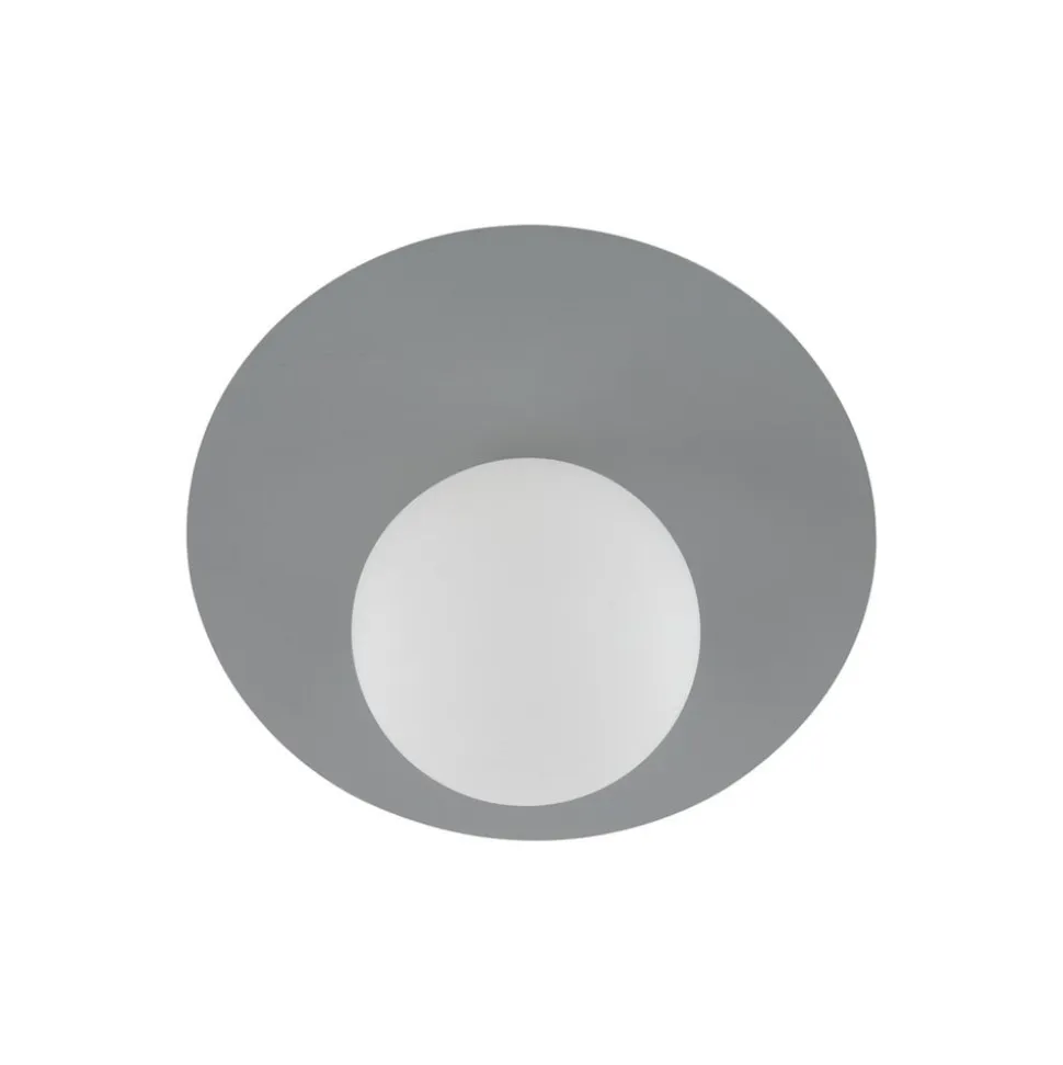Loftlampe Pixie, grå, glas, Ø 25 cm, kugle, G9
