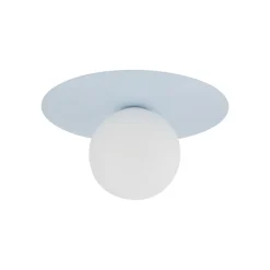Loftlampe Pixie, lyseblå, glas, Ø 25 cm, kugle, G9