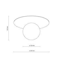 Loftlampe Pixie, lyseblå, glas, Ø 25 cm, kugle, G9