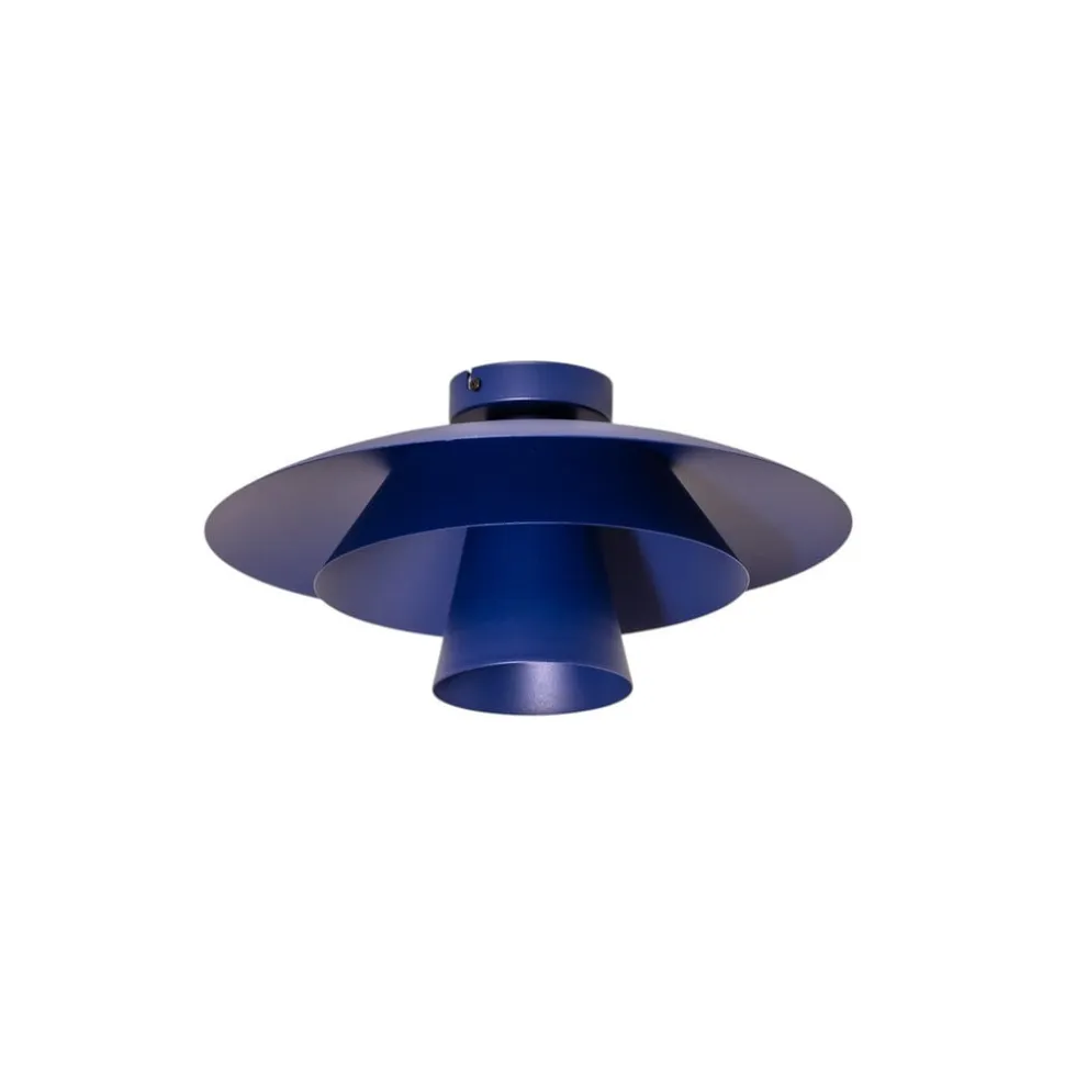 Loftlampe Plato, mørkeblå, metal, Ø 38 cm, E27