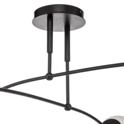 Loftlampe Pregos 4 i sort, 4 lyskilder