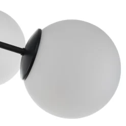 Loftlampe Pregos 6 i sort, 6 lyskilder