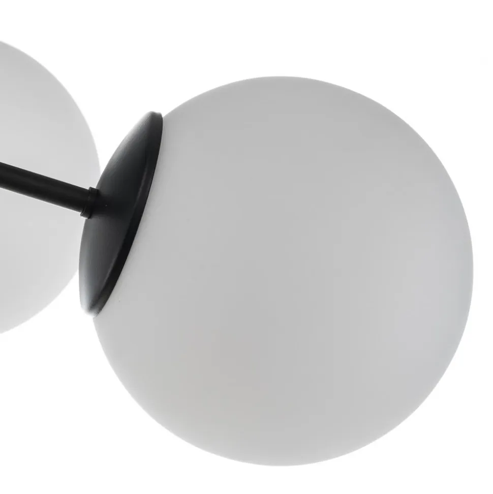 Loftlampe Pregos 6 i sort, 6 lyskilder