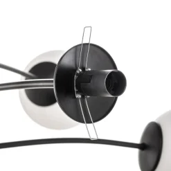 Loftlampe Pregos 6 i sort, 6 lyskilder