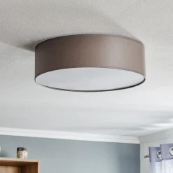 Loftlampe Rondo, brun, Ø 45 cm