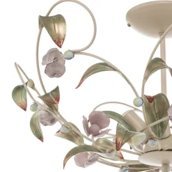 Loftlampe Rose som lysekrone, 5 lyskilder