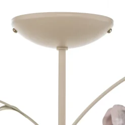 Loftlampe Rose som lysekrone, 5 lyskilder