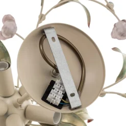 Loftlampe Rose som lysekrone, 5 lyskilder