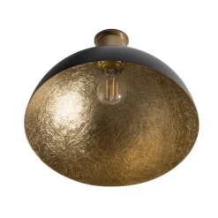 Loftlampe Sfera, Ø 35 cm, sort/guld