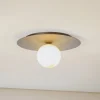 Loftlampe Solar, sort/opal, 1 lyskilde