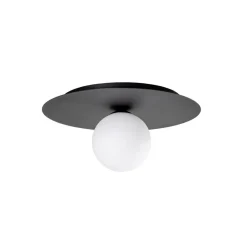 Loftlampe Solar, sort/opal, 1 lyskilde