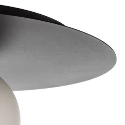 Loftlampe Solar, sort/opal, 1 lyskilde