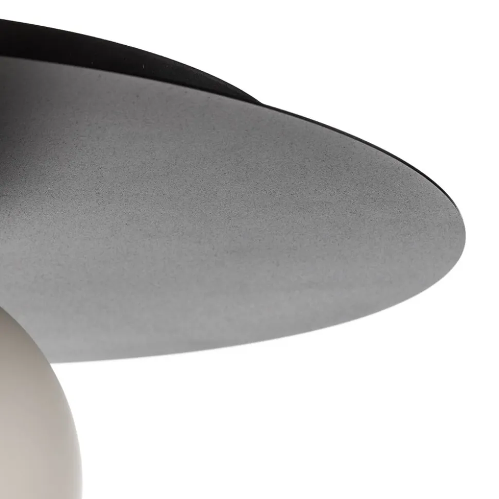 Loftlampe Solar, sort/opal, 1 lyskilde