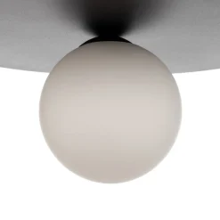 Loftlampe Solar, sort/opal, 1 lyskilde