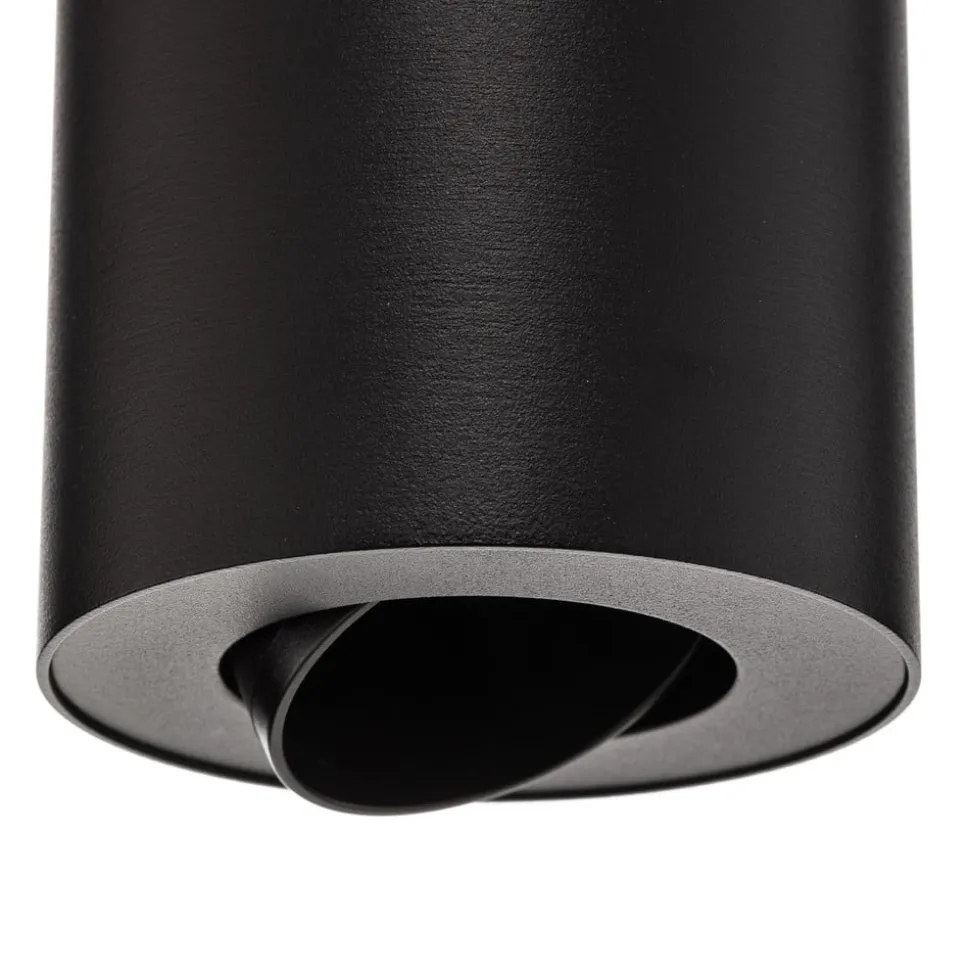 Loftlampe sæt, drejelig, sort
