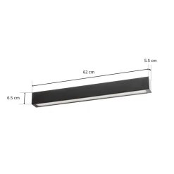 Loftlampe Straight sort 62 cm
