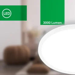 Loftlampe Tava A, Ø 42 cm, plast, hvid