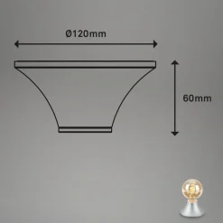Loftlampe Tepel til badeværelset IP44 E27 krom mat