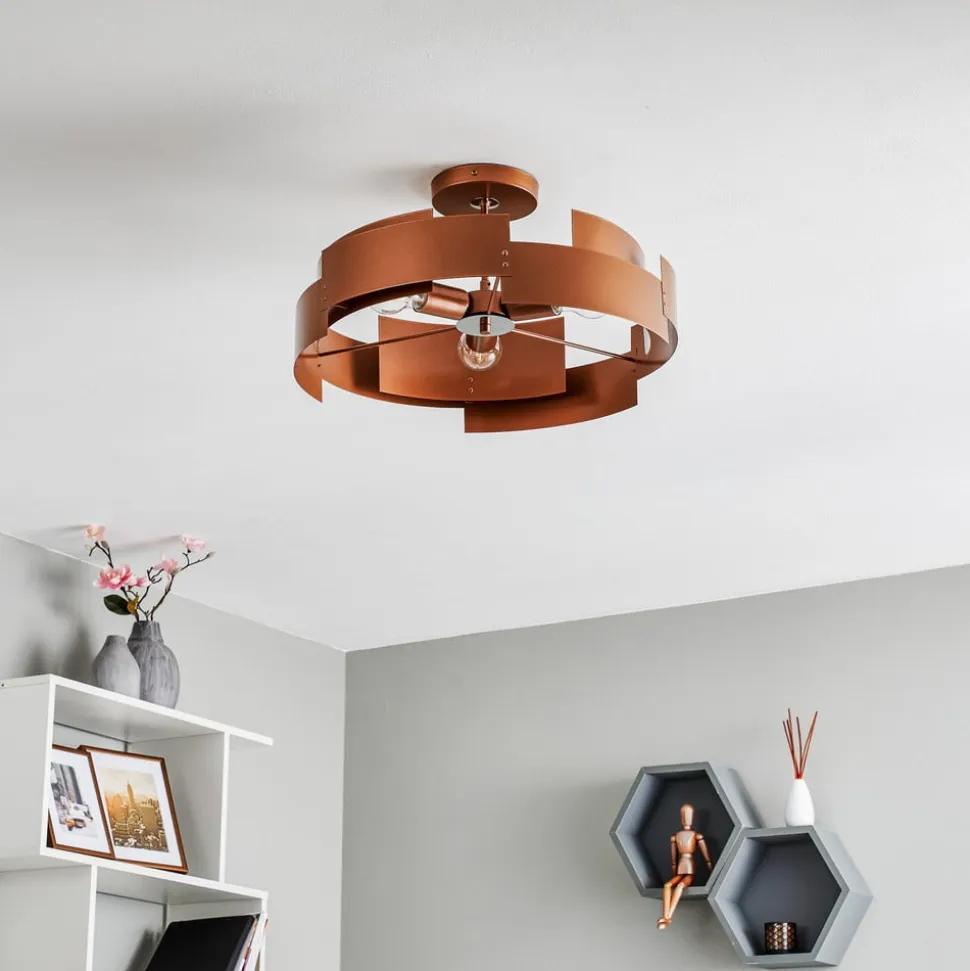 Loftlampe Tori, kobber